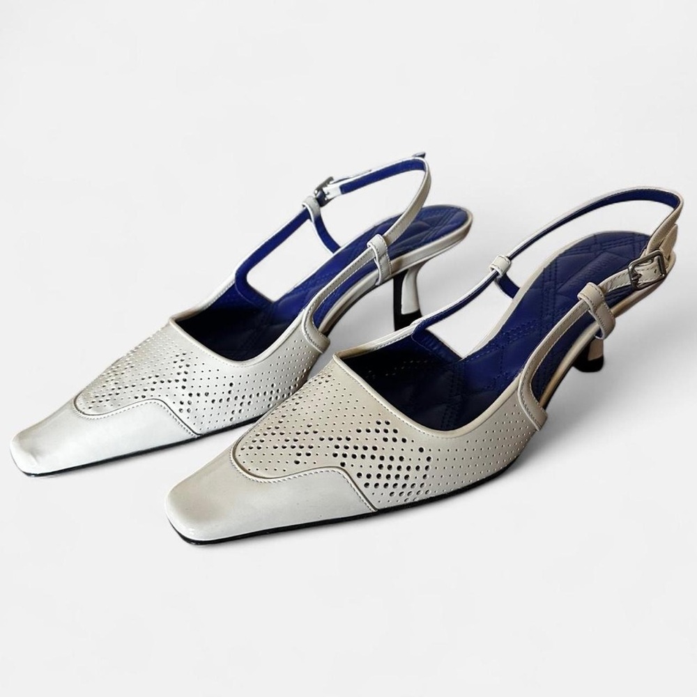 Burberry Cream Slingback Heels